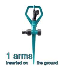 6 piezas Rociadores de césped giratorios automáticos a 360°, con 3 brazos giratorios ajustables, sistema de riego de jardín y césped de múltiples ángulos, cabezal giratorio a 360°, adecuado para huertos, viveros, jardines, céspedes, villas y riego de paisajes