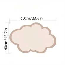 粉色云形公告板 - 聚酯毡墙面装饰，带有可爱的兔子图案，椭圆形信息和照片展示，适用于创意卧室或客厅装饰，照片展示板 | 现代公告板 | 软公告板，卧室墙壁海报