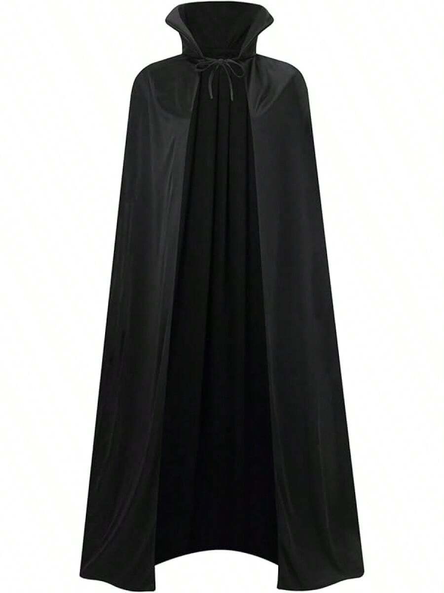 GRAJTCIN Costume Halloween Cape Adult, Two Sides Reversible High Collar Magician Hooded