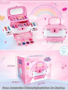 1 件女童化妆套装、公主化妆包礼盒装扮配饰套装、儿童表演化妆套装、过家家化妆台（含口红、眼影、腮红） - 彩色 - 查看 15