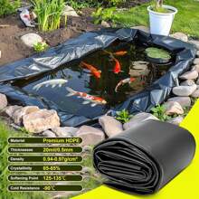Heavy-Duty Waterproof Pond Liner - Multifunctional Black Plastic Film, Durable Outdoor Garden And Fish Tank Liner, Easy Installation