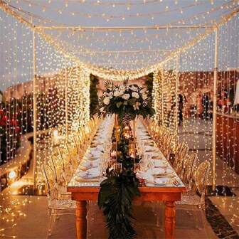 600 luces LED, 19 Xft X 9pies, adecuadas para Navidad, Acción de Gracias, Halloween, Día de San Valentín, decoración de Pascua - Iluminación con control remoto alimentada por USB, Applicable para hogar, cocina, boda, fiesta, propuesta, ambiente romántico, ambientación del dormitorio, decoraciones de celebración de cumpleaños