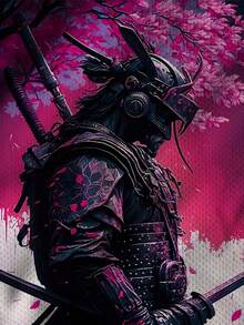Áo thun nam cỡ lớn mùa hè in kỹ thuật số 3D hình Samurai Nhật Bản, phong cách retro. - Nhiều màu - Xem 7