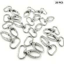 10/20/30个椭圆形龙虾扣旋转触发式弹簧钩，适用于钥匙链、皮革工艺品、挂绳 - 均碼 - 查看 13