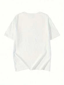 200g Cotton T Shirt Women's New Summer Short Sleeve Cotton Girl Pattern Printed Short Sleeve Round Neck Women's Round Neck Top For Couple - trắng - Xem 3