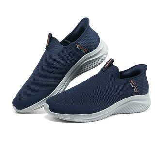 Skechers Zapatillas slip-on para hombres, zapatillas holgadas, botas casuales deportivas, tenis de caminar transpirables 894227