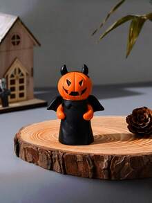 1pc New Halloween Pumpkin Man Holiday Party Home Desktop Decorations, Ghost Figurines, Resin Small Ornaments