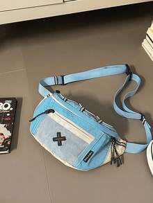 时尚休闲简约腰包，适合大学生 - 藍色 - 查看 3