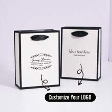 10pcs/20pcs Small Size 12x5.7x16cm Custom Kraft Paper Gift Bags, Mini Paper Bags, Packaging Bags Suitable For Gifts, Souvenirs, Fragrance Packaging, Party, Wedding, Holiday, Small Business