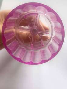 5pcs/Set Embossed Mooncake Mold, Handpress Style, For Sweet Potato, Yam Cake, Bean Paste Cake, Baking Tool, 75-83g - Purple - View 4