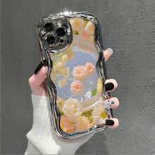 Fundas para celular 11, 12, 13, 14, 15, 16 Plus, Pro, Promax, XSMAX, XS/X. Diseño ondulado electrochapado. Alta gama, calidad superior. - Blanco - Ver 1