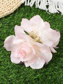 1pc 12cm Elegant Artificial Oversized Flower Hair Claw Hair Accessories Flower Hair Clips, School Stuff, College - Multicolor - View 3