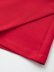 Quần short và váy ngắn nữ thời trang thường ngày, kiểu dáng bất đối xứng, tối giản và sành điệu cho mùa hè. - Đỏ - Xem 4