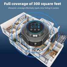 Ultrasonic Mice Repeller, Electronic Rodent Indoor Squirrel Deterrent Repellent Outdoor With 4 Modes Rat Spider Mouse Repellent For Attic House Garage Basement Warehouse - 黑色 - 查看 6