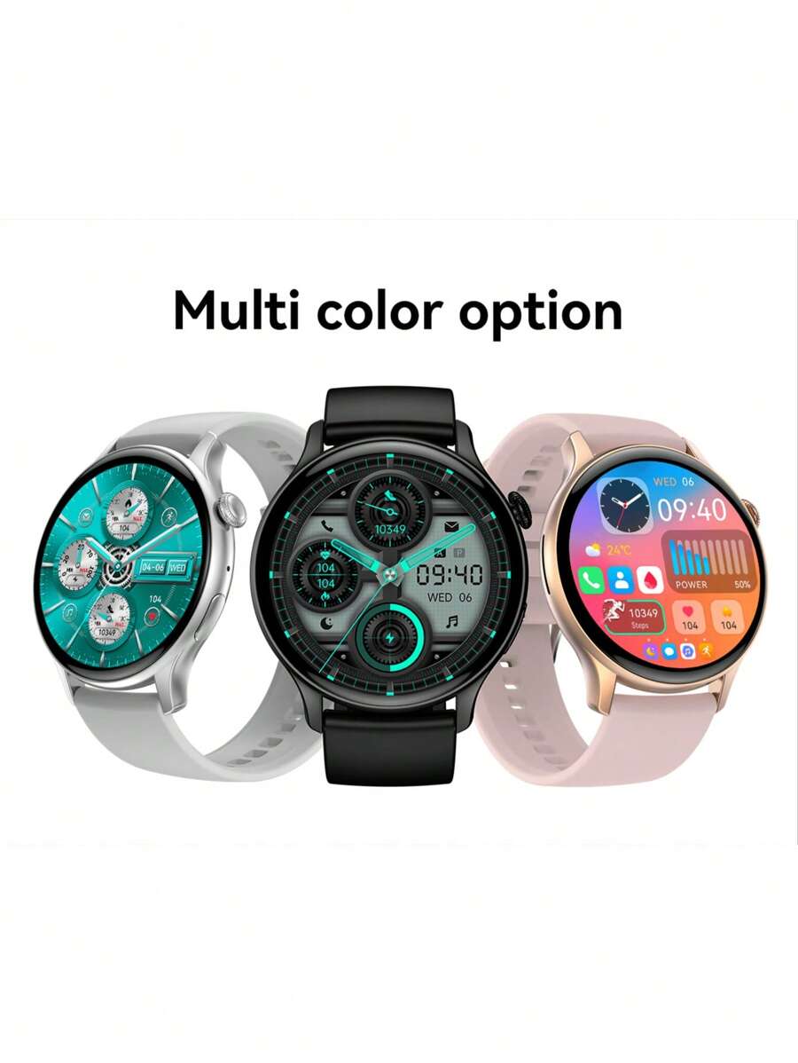 REMAX ساعة ذكية ريماكس بشاشة AMOLED ملونة مقاس 1.43 بوصة، مع وجوه ساعة متعددة مدمجة، شاشة لمس كاملة منحنية السطح، تدعم العديد من اللغات، متوافقة مع أجهزة /Android/iOS، إجراء/استقبال المكالمات، مع وظيفة المكالمات، إشعارات الرسائل، قياس معدل ضربات القلب، تتبع النوم، عداد الخطوات، أوضاع رياضية، هدية مناسبة للرجال والنساء والأصدقاء وأعياد الميلاد