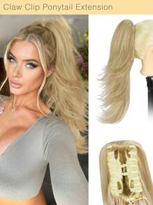 Fermaglio per coda di cavallo, estensione per coda di cavallo da 22 pollici per donne, multi-strato, estensioni sintetiche per capelli, accessori per capelli adatti per uso quotidiano