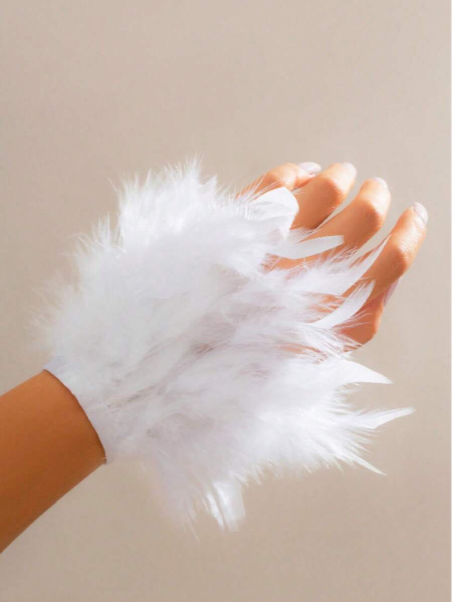 1pc Fashionable Bohemian Handmade Feather Bracelet, Elegant Charming Jewelry For Women, Suitable For Daily, Party, Evening Gown, Gift