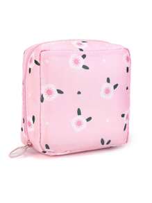 1 pièce Sac de rangement portable pour serviettes hygiéniques, sac en tissu Oxford à fermeture éclair pour tampons, sac de rangement multifonction élégant et pratique pour les voyages - parfait pour les articles de toilette, les serviettes hygiéniques, le sac à rouge à lèvres, le porte-monnaie, le sac de rangement portable, le sac de toilette pour les filles, les femmes et les adolescentes, fournitures scolaires et de bureau, cadeau de Noël, ambiance bohème