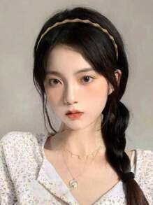 3pcs/1pc Black, White, Khaki Simple Wavy Headbands For Women, Minimalist Non-Slip Serrated Lightweight Plastic Hair Hoops, Fashion Versatile, Elegant Chic Minimalist Style For Hairstyling, Washing Face, Bathing, Makeup, Multi-Purpose Hair Accessories ,Head Piece