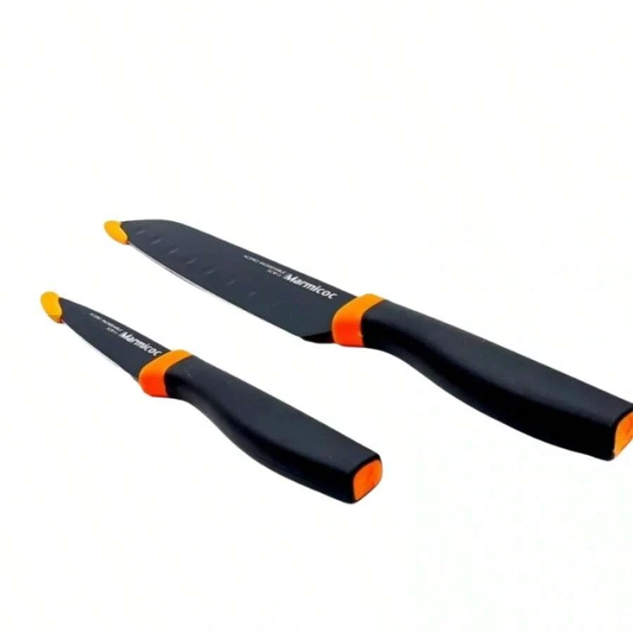 Cuchillo de chef con mango en P de 8 pulgadas - Negro - Ver 1