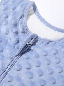 1.5 Tog Infant Toddler Cozy Comfort Swaddle Sleepsack Spring Autumn Sleeveless Doudou Velvet Cartoon Printed Sleeping Bag - Blue - View 8