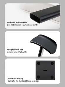 铝合金可拆卸耳机支架，游戏耳机支架，耳机展示架，适用于办公室、宿舍和家庭使用 - 彩色 - 查看 3