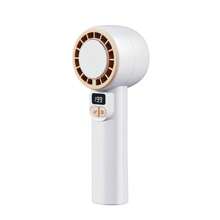 1 pieza Ventilador portátil mini recargable por USB, experiencia de frío helado de 0°C, diseño silencioso sin aspas, larga duración de la batería, alto rendimiento con turbo boost, pantalla LCD, motor sin escobillas, tamaño compacto para uso al aire libre en verano, artesanía digna de regalo