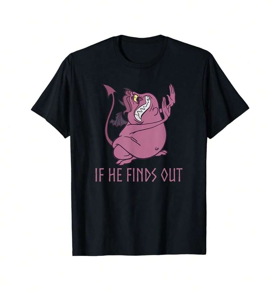 Hercules Pain If He Finds Out Quote T-Shirt Gift For Cat Lovers Annrsary Gift For Wife - Black - View 1