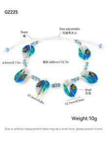 1 o talla grande sets de tobilleras de elementos marinos, con colgantes pequeños de conchas, estrellas de mar y conchas, tobilleras personalizadas y de moda con múltiples elementos ajustables, apropiadas para usarse en verano, vacaciones en la playa y natación