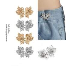 Botão de cinto borboleta ajustável, removível e sem costura, jeans ideal para mudar o tamanho da cintura, sem necessidade de costura ou pregos - Ferramenta para emagrecer a cintura