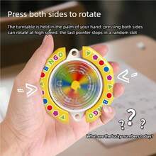 1pc Stress Relief Spinner Wheel Toy For Teenagers, Creative Decision Making Rotation Gadget Decorative Pendant Gift Toy, Suitable For Various Festivals, Ideal For People With Indecision - Multicolor - View 4