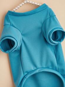 薄款圆领短袖纯色糖果色休闲两腿宠物服装、狗狗T恤、猫咪背心，适合贵宾犬、比熊犬、小猫