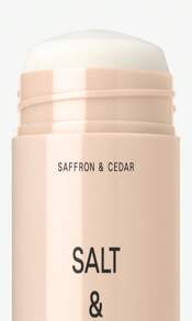 Desodorante SALT & STONE | Desodorante natural extra fuerte para mujeres y hombres | Sin aluminio con extractos de algas marinas, manteca de karité y probióticos (Rosa negra y oud - 26 fl oz)