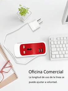 Cargador portátil, cable de extensión multifunción para cargar, carga de enchufe cómoda y portátil - Tipo de Enchufe A USA (110-127V) - Ver 1