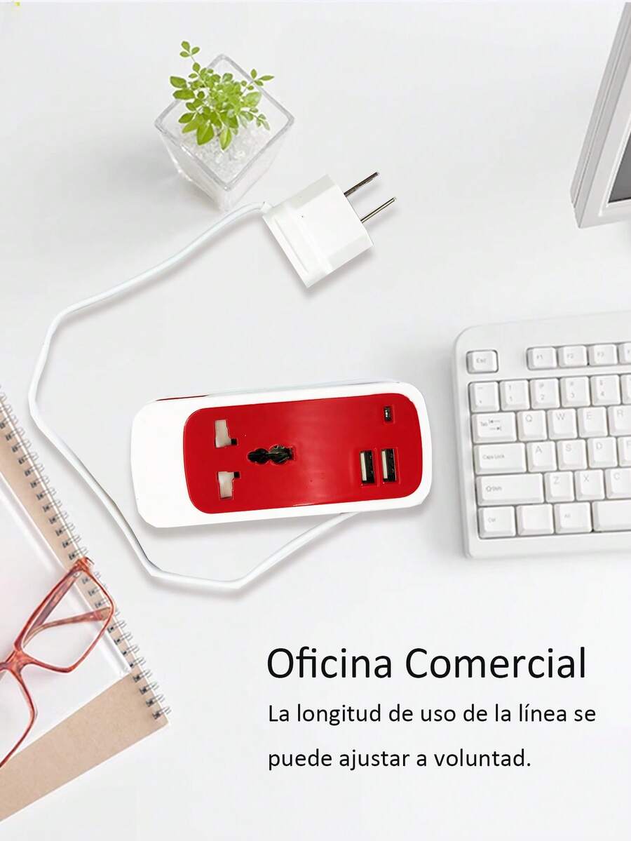 Cargador portátil, cable de extensión multifunción para cargar, carga de enchufe cómoda y portátil - Tipo de Enchufe A USA (110-127V) - Ver 1