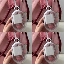 Sac de rangement transparent portable pour câble de données, mini sac de rangement à fermeture éclair, sac de rangement multifonction compact, étui pour écouteurs et chargeur avec porte-clés, sac pour bracelet, sac de maquillage transparent. Accessoires de voyage, fournitures scolaires, sacs d'accessoires électroniques pour les voyages et l'utilisation quotidienne pour les étudiants universitaires.