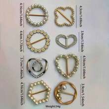 Bộ 3/8 ghim cài áo giả ngọc trai thanh lịch - Thiết kế hình trái tim rỗng - Ghim cài áo len và áo khoác thời trang - Phụ kiện huy hiệu đa năng, phong cách, phù hợp cho cả dịp thường ngày và trang trọng. - Nhiều màu - Xem 4