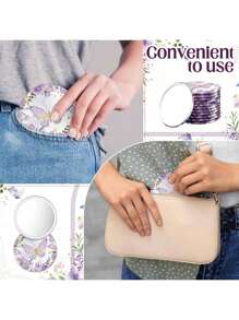 Set de regalo de espejos con diseño de mariposa, incluye 10 espejos con estampado de mariposa, 10 bolsas de organza, 10 tarjetas de agradecimiento con diseño floral. Ideal como recuerdo para bodas, despedidas de soltera, fiestas de cumpleaños y fiestas con temática de mariposas. Disponible en 3/15/30 piezas