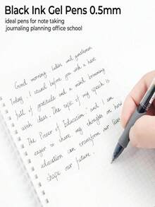 8 支黑色哑光凝胶墨水笔套装，0.5 毫米超细笔尖，书写流畅，防污，带口袋夹，适用于办公和学校用品、签名笔、办公用品、钢笔、百乐笔、儿童钢笔、办公设备、办公用品套装、Bic 钢笔、学校钢笔、钢笔、学校用品、学校套装、钢笔、钢笔、学校用品、钢笔、钢笔、学校用品、开学礼物 - 查看 4