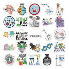 50 件实验室贴纸化学贴纸科学贴纸生物贴纸实验室礼品科学装饰乙烯基防水贴纸美观笔记本电脑贴纸包滑板贴纸水瓶贴纸笔记本贴纸 - 彩色 - 查看 2