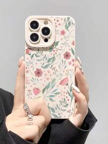 1pc Floral Printed Thick Shockproof Protective Phone Case Compatible With IPhone 16/11/16pro/16plus/16promax/16e/15Promax/13/14/12/XS/XR/7G/8P, Galaxy 11/12Pro/12/12X/13Pro/14Pro/15Pro/, Redmi 10/9/Note9/12c/Note11pro/Note8Pro - Multicolor - View 4