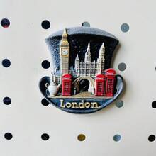 1pc Resin Britain London Tower Bridge Big Ben Elizabeth Tower White Cliffs Of Dover Fridge Magnet Travel Souvenir Landmark Magnetic Sticker Sheep Wales Brecon Beacons Park Home Decor, Meaningful Creative Gift, Thames River - Multicolor - View 5