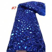 Latest Gold African Tulle Lace Fabric 2025 High Quality Sequins Embroidery French Nigerian Lace Fabrics For Wedding Dress Sewing