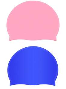 1 Pack Silicone Swim Cap Waterproof Non-Slip Comfortable Swim Cap High Elastic Swim Cap Unisex Swimming Equipment, Beach Essentials, Beach Accessories, Pool Float - Multicolor - View 27