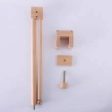 婴儿房装饰和储物床上用品配件，拱形天篷框架适用于各种婴儿床，易于组装的可调节悬挂架 - 原木色 - 查看 5