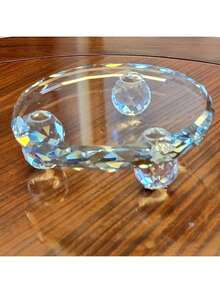 1 Khay đựng trang sức bằng thủy tinh pha lê đa năng, hình tròn, họa tiết ren kim cương, dùng để trưng bày đồ thủ công, trang trí phòng ngủ, đồ dùng học tập, đồ dùng ký túc xá, đồ trang trí phòng. - Nhiều màu - Xem 12