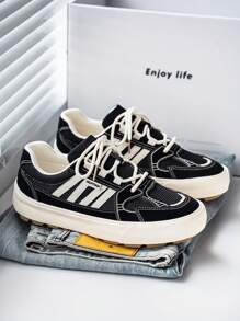 男士夏季滑板鞋，低帮系带休闲运动鞋，独特设计，适合青少年、学生、校园，百搭时尚，舒适的硫化橡胶鞋底，增高，男士滑板鞋，适合日常通勤和聚会