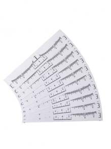 100/50/10pcs Eyebrow Tattoo Template Ruler, Disposable Eyebrow Shape Design Ruler, Standard Eyebrow Tattoo Ruler, Positioning Ruler, Measuring Eyebrow Gauge