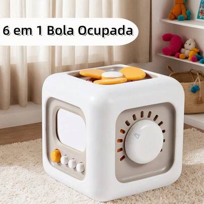 6 Em 1 Brinquedos Cubo Montessori Sensory Busy Board Habilidades de Prática para Bebês Educacional