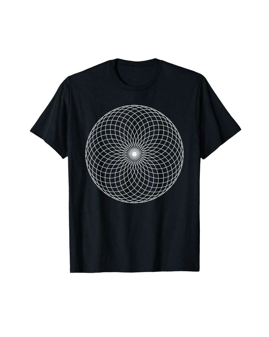 Torus Toroid Sacred Geometry Geometric Shape T-Shirt Gift For Dad Gift For  Lover Christmas Gift For Mom - Black - View 1